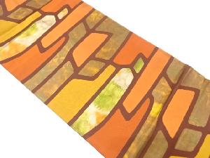 石畳模様織り出し名古屋帯